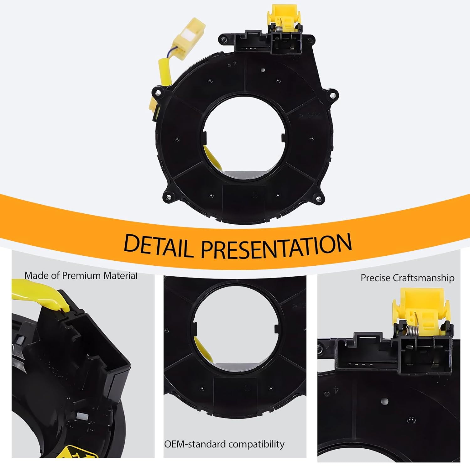 Replacement Wiring Harnesses Clcok-Spring for Toyota Corolla/Tundra 2000-2002, RAV4 1998-2003, Tacoma/Sequoia 2000-2004, 4Runner 1997-2002, Camry 1999-2001, Sienna/Avalon/Prius 2000-2003 84306-0C010