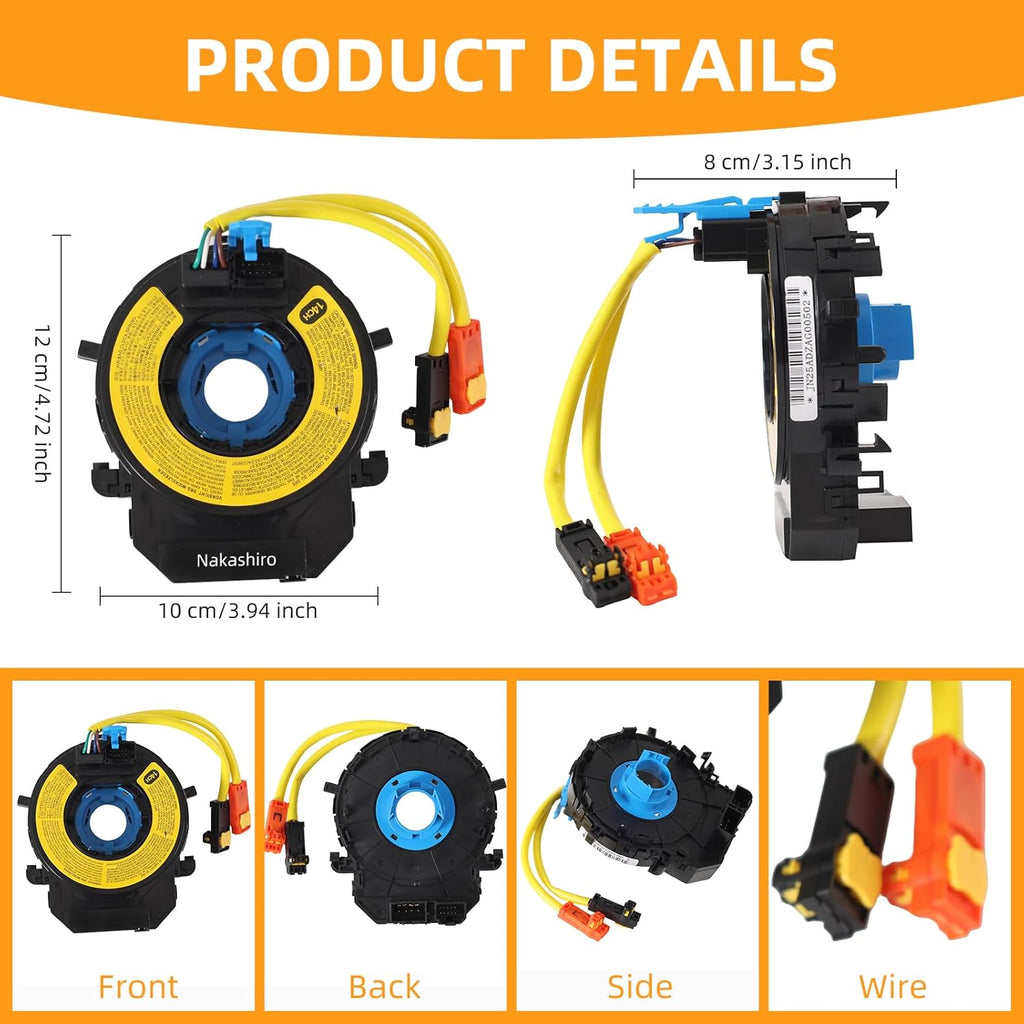 93490-2P400 Replacement Spiral Cable Fits Kia Sorento 2011 2012 2013 2014 2015 93490-1U480 93490-1U125F 93490-1U180