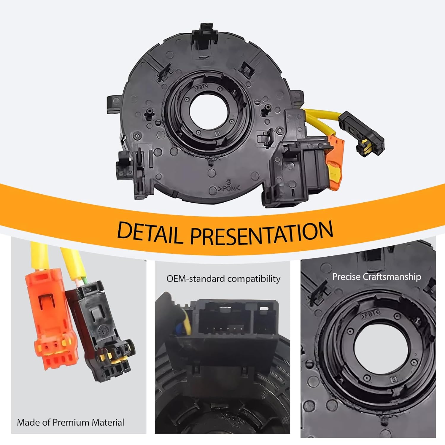 Replacement Wiring Harnesses Clcok-Spring for Toyota Camry 2012-2018, RAV4 2013-2018, Corolla 2014-2019, Highlander 2014-2019, Tacoma 2016-2022 Part# 84306-09020 84306-06090 84306-06210