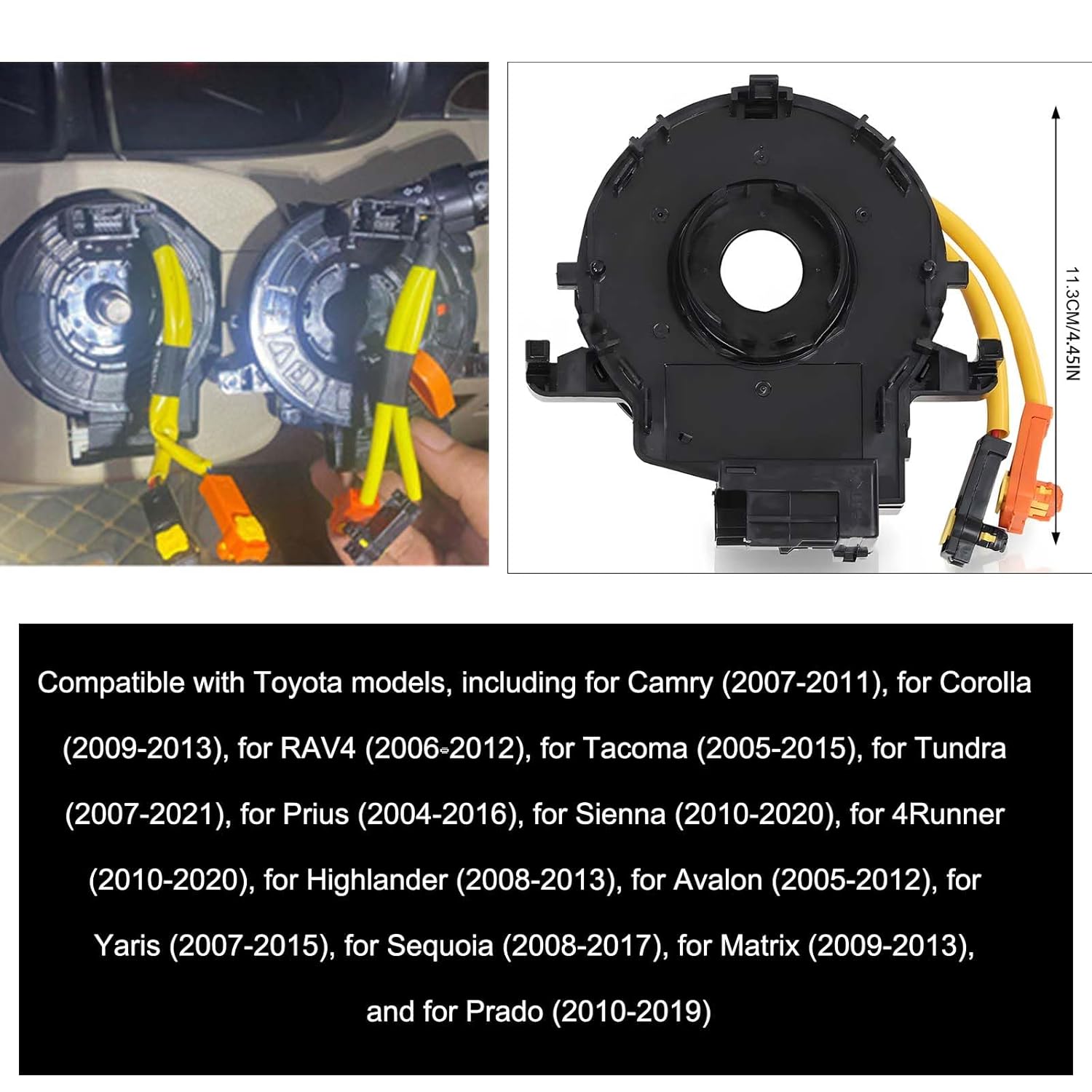 Upgraded Replacement Wire Spring Harness for Toyota - 84306-48030, 84306-0E010, 84306-06140 Compatible Adapter Parts
