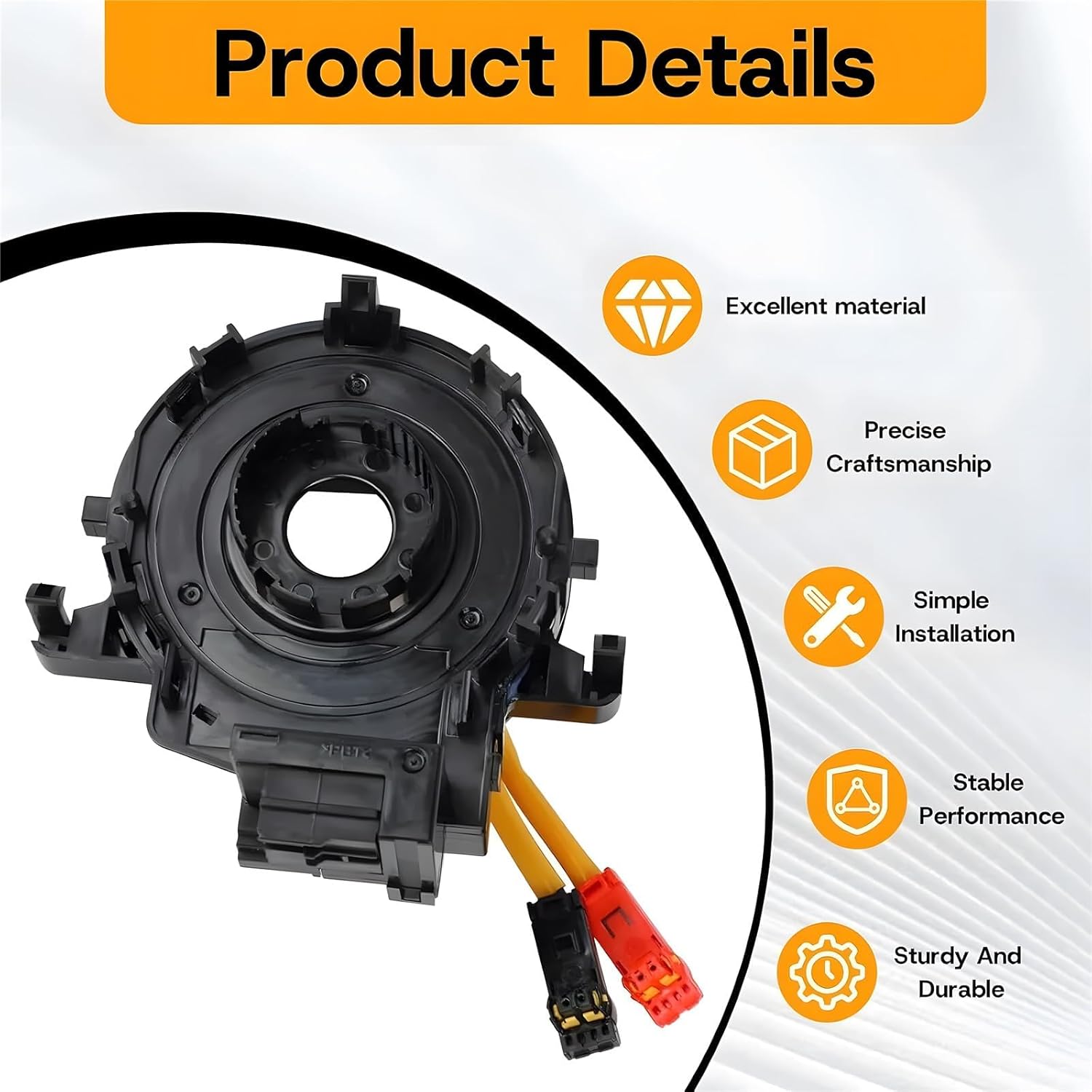 Replacement Wiring Harnesses Clcok-Spring for Toyota Camry, Corolla, Tacoma, Tundra, RAV4, Prius, Sienna, 4Runner, Highlander, Avalon, Yaris, Sequoia, Matrix, Prado Fits Part# 84306-48030/06140/0E010