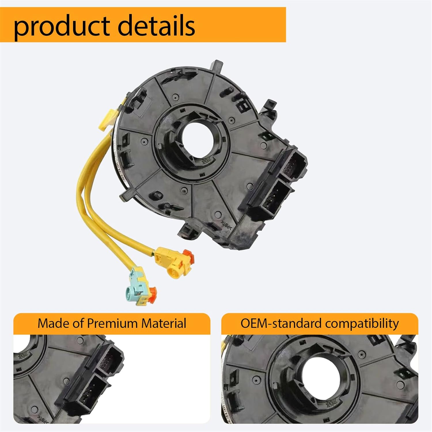 Replacement Wiring Harnesses Clcok-Spring for Hyundai Santa Fe 2013 2014 2015 2016 2017 2018 Part# 93490-4Z120