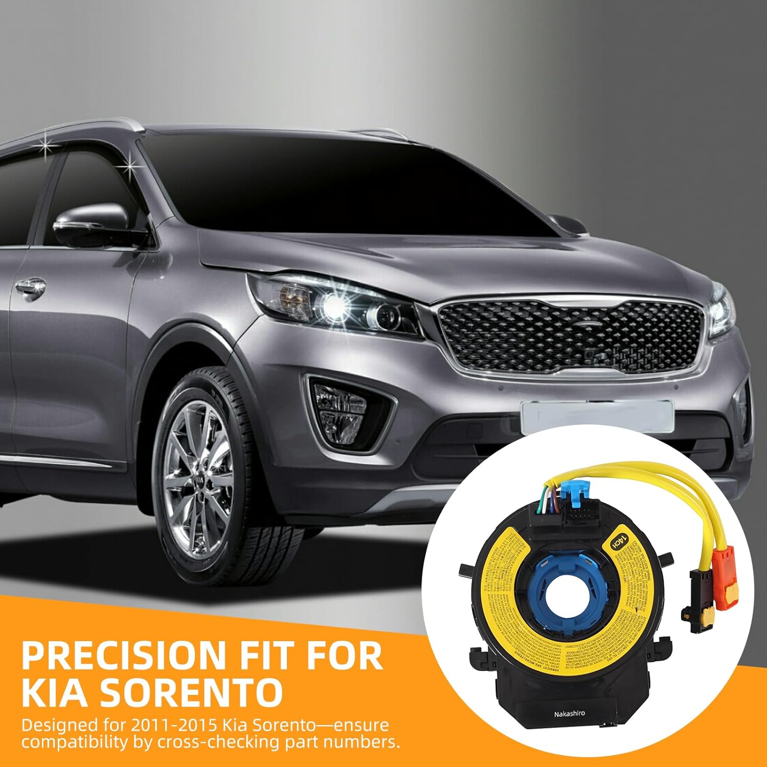 93490-2P400 Replacement Spiral Cable Fits Kia Sorento 2011 2012 2013 2014 2015 93490-1U480 93490-1U125F 93490-1U180