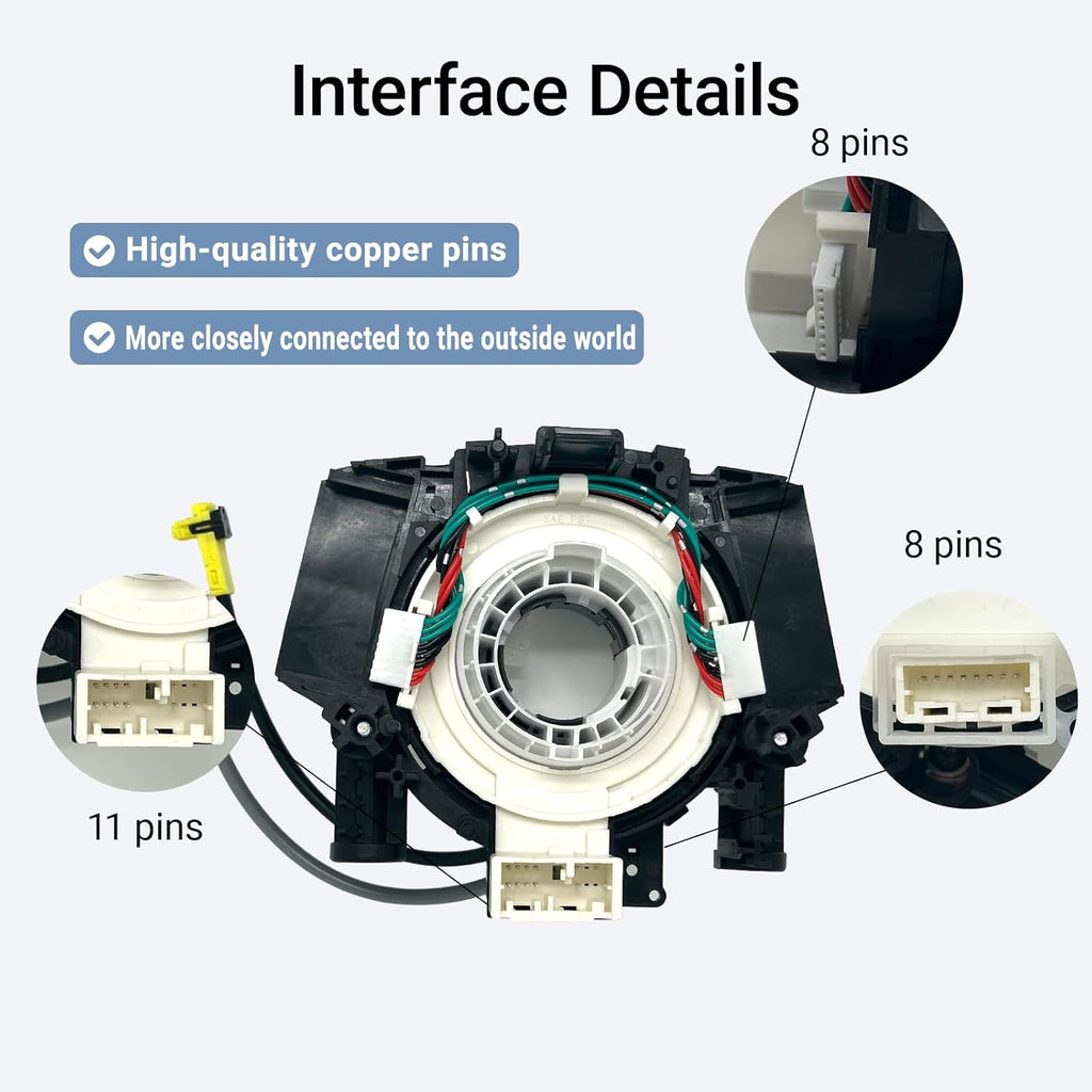 B5567-CB66A Replacement Wire Harnesses Clcok-Spring for 2004-2015 Nissan Titan,2007-2015 Rogue,2007-2012 Versa/Sentra,2003-2007 Murano,2004-2009 Maxima/Quest/350Z Replacement 25567-5X00A