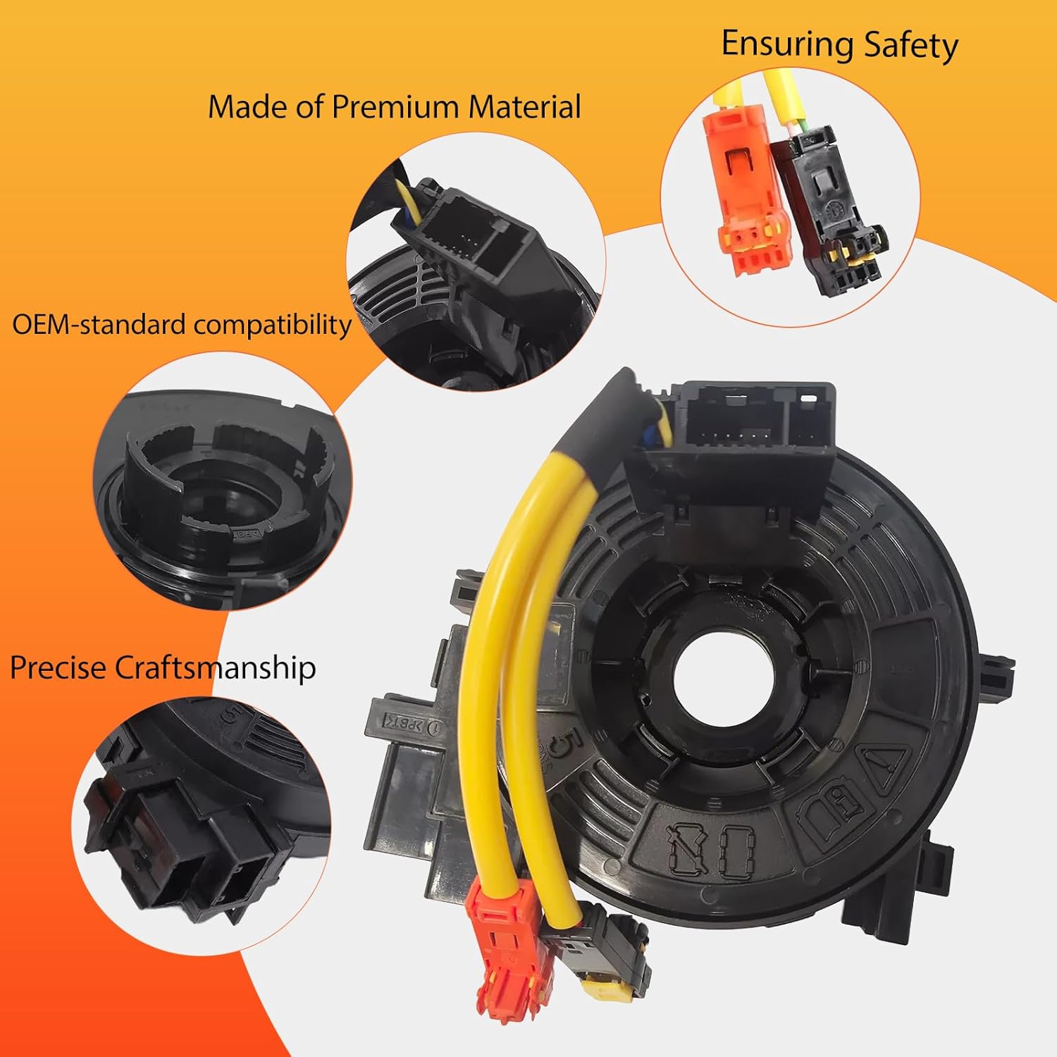 Replacement Wiring Harnesses Clcok-Spring for Toyota Camry 2012-2018, RAV4 2013-2018, Corolla 2014-2019, Highlander 2014-2019, Tacoma 2016-2022 Part# 84306-09020 84306-06090 84306-06210