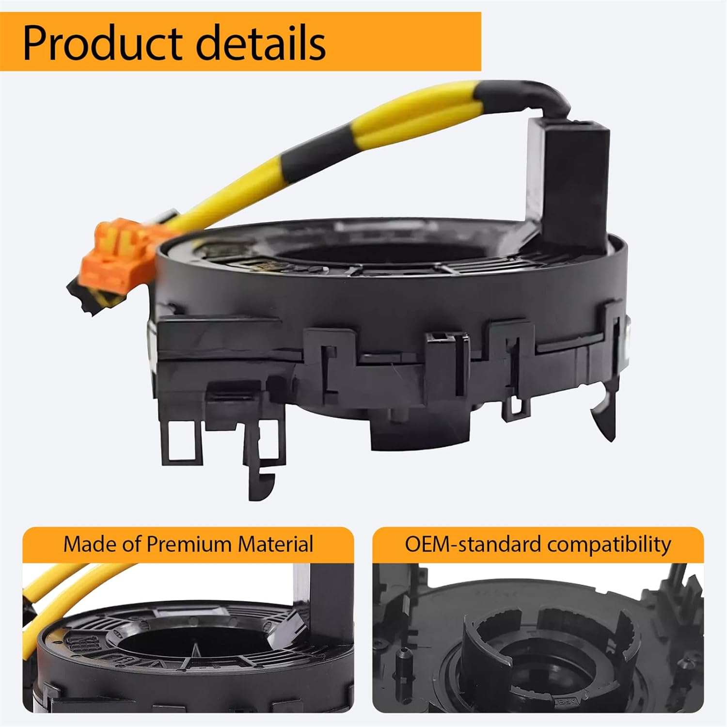 Replacement Wiring Harnesses Clcok-Spring for Toyota Camry 2012-2018, RAV4 2013-2018, Corolla 2014-2019, Highlander 2014-2019, Tacoma 2016-2022 Part# 84306-09020 84306-06090 84306-06210