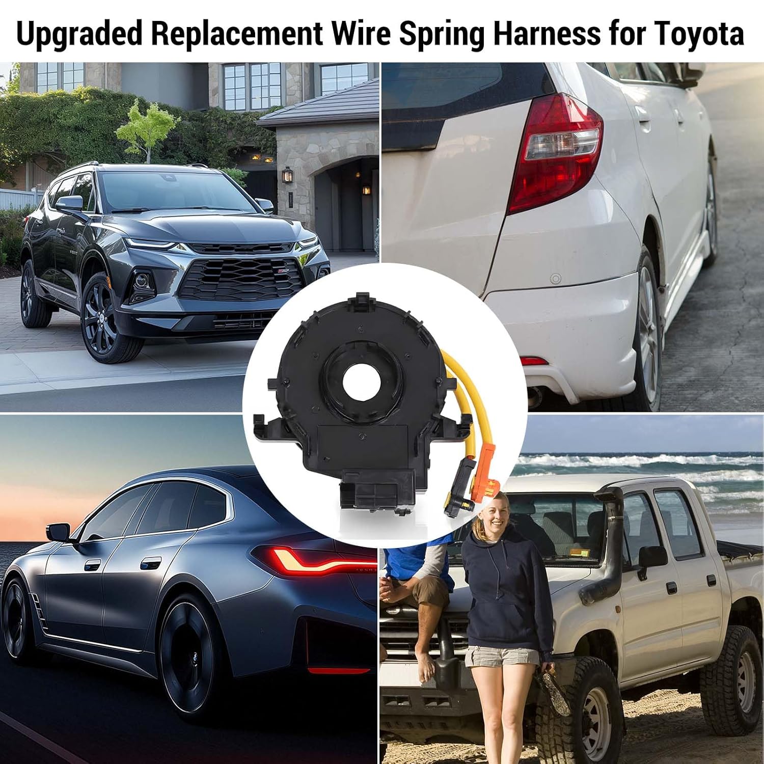 Upgraded Replacement Wire Spring Harness for Toyota - 84306-48030, 84306-0E010, 84306-06140 Compatible Adapter Parts