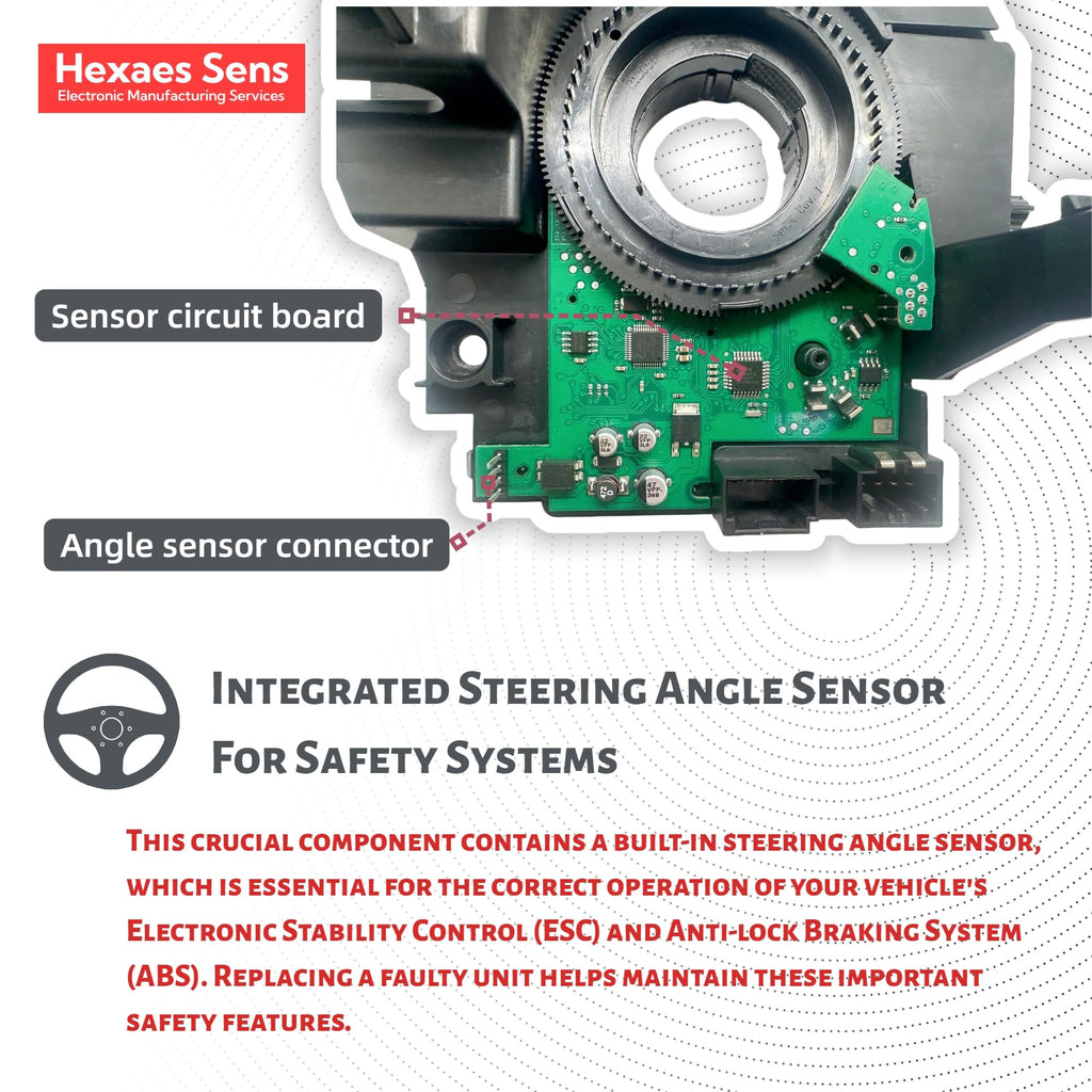 5156106AF 68003216AA Replacement Steering Wheel Wire Clcok Spring with an Angle Sensor Compatible with Jeep Wrangler JK,Grand Cherokee WK,Compass MK,Patriot MK 2007-2018