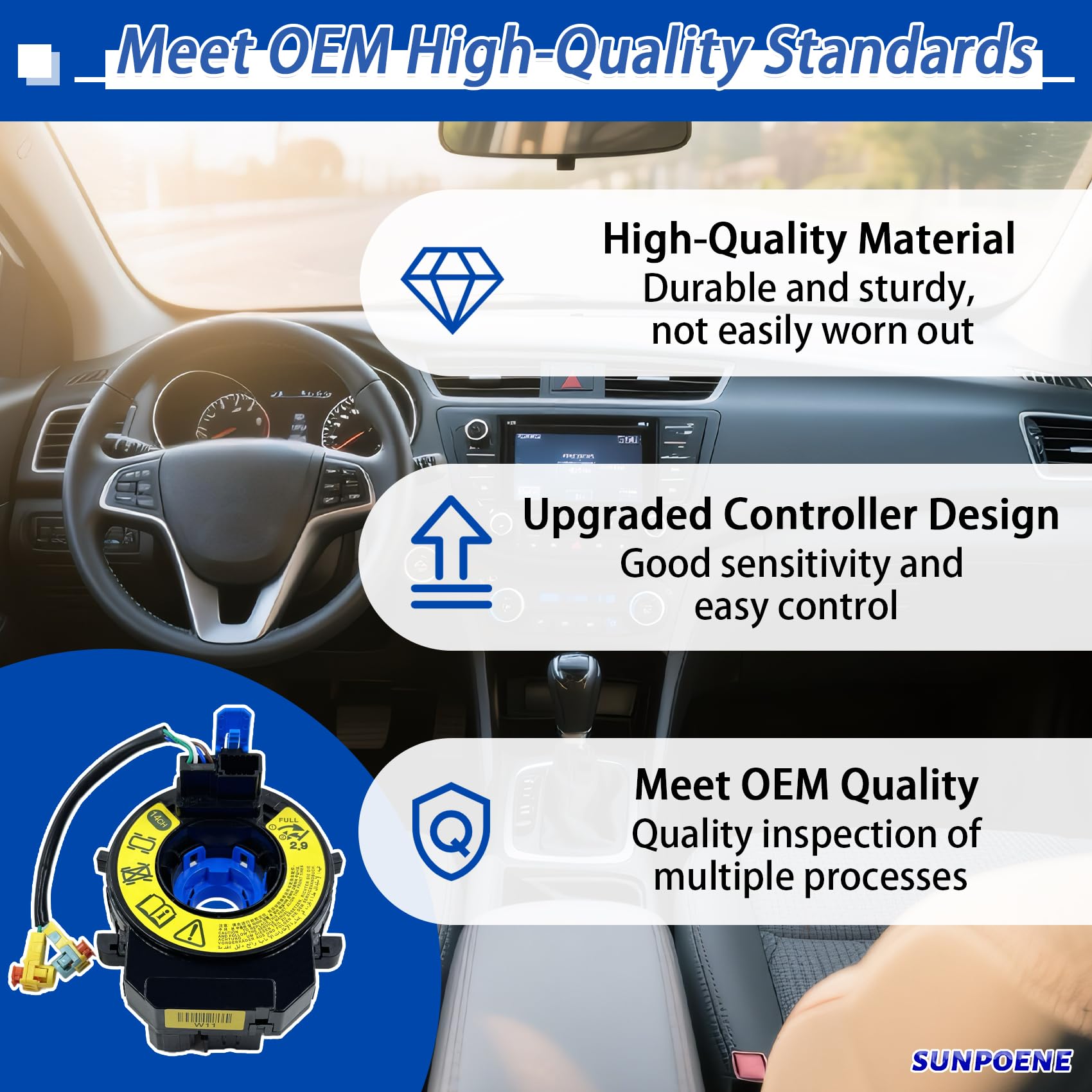 Upgraded Replacement 93490-3Q120 Compatible with Hyundai Elantra 2011-2016, Sonata 2009-2015, Replace 93490-3X040 93490-1W120