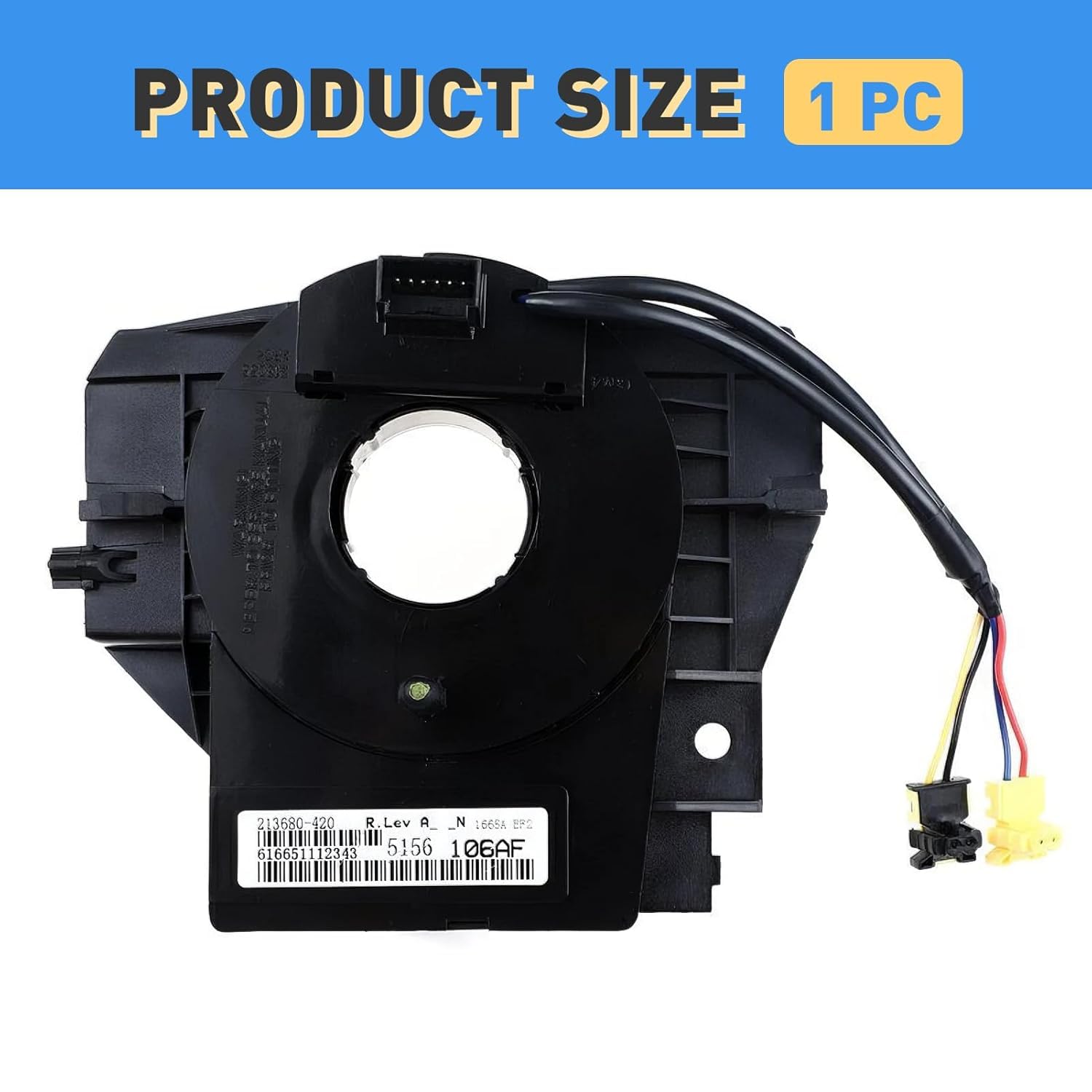 5156106AF Steering Sensor Assembly Clcok Spring Fits 2007-2018 Wrangler JK, Patriot MK/Compass MK;Grand Cherokee WK, Replaces 5156106AG/AA/AB. (with an Angle Sensor)