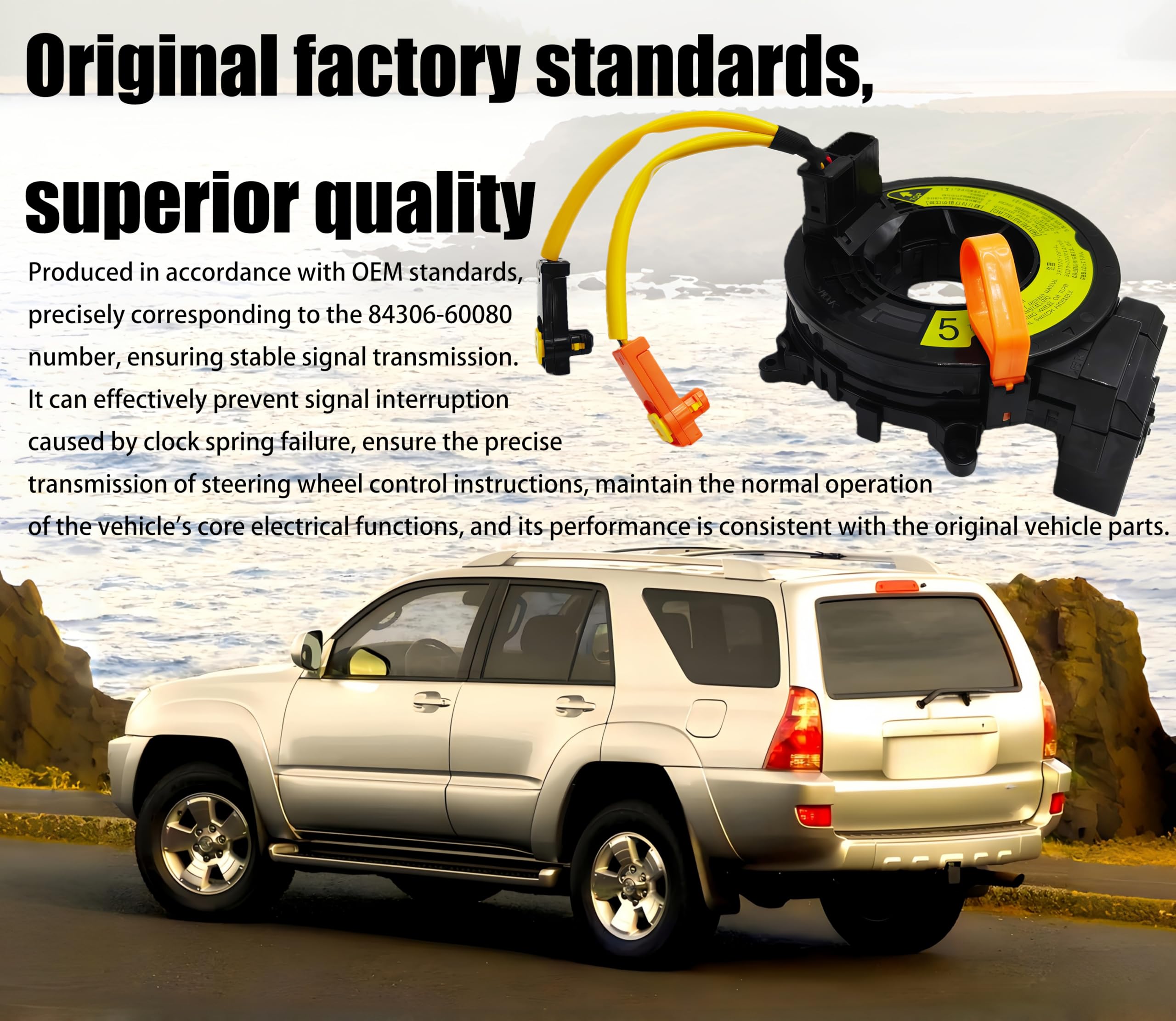 84306-60080 Wire Spring Wire Compatible with Toyota 4Runner, Prado, Land Cruiser, Tundra, Solara, FJ Cruiser, Lexus ES300 ES330 GX470 LX470