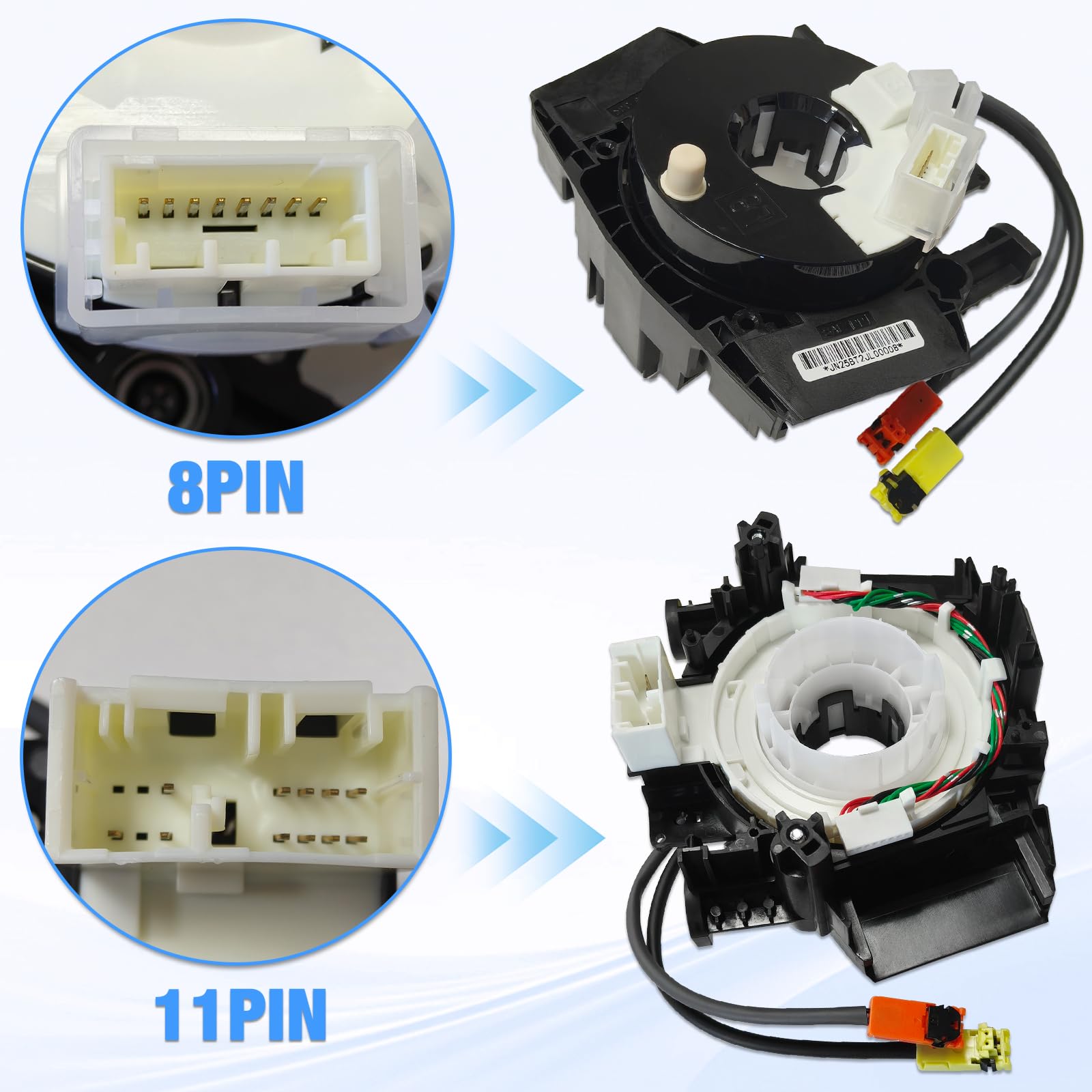 Wiring Harnesses Clcok-Spring for Nissan Titan 2004–2015, Nissan Rogue 2007–2015, Nissan Versa/Sentra 2007–2012, Murano 2003–2007, Maxima/Quest/350Z 2004–2009 Replacement# B5567-CB66A 25567-5X00A