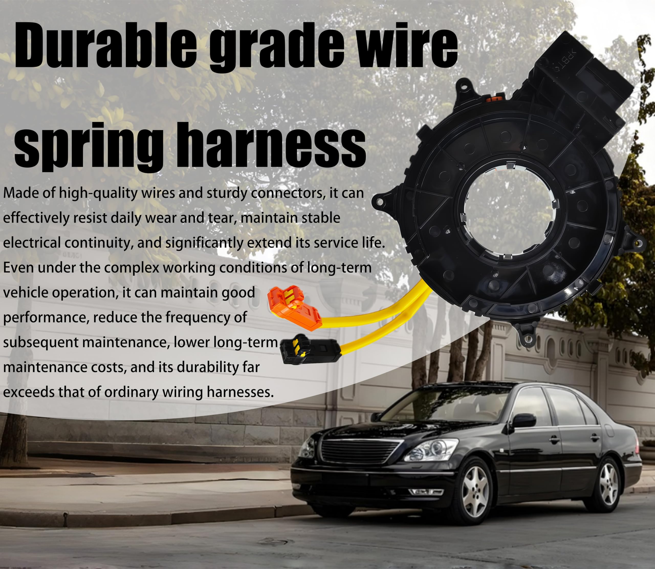 84306-02110 Wire Spring Harness Compatible with Toyota Corolla/Matrix (2003–2008), Camry (2002–2006), Sienna (2004–2010), Highlander (2004–2007), Lexus LS430 (2001–2006), Scion tC/xA/xB (2004–2010)