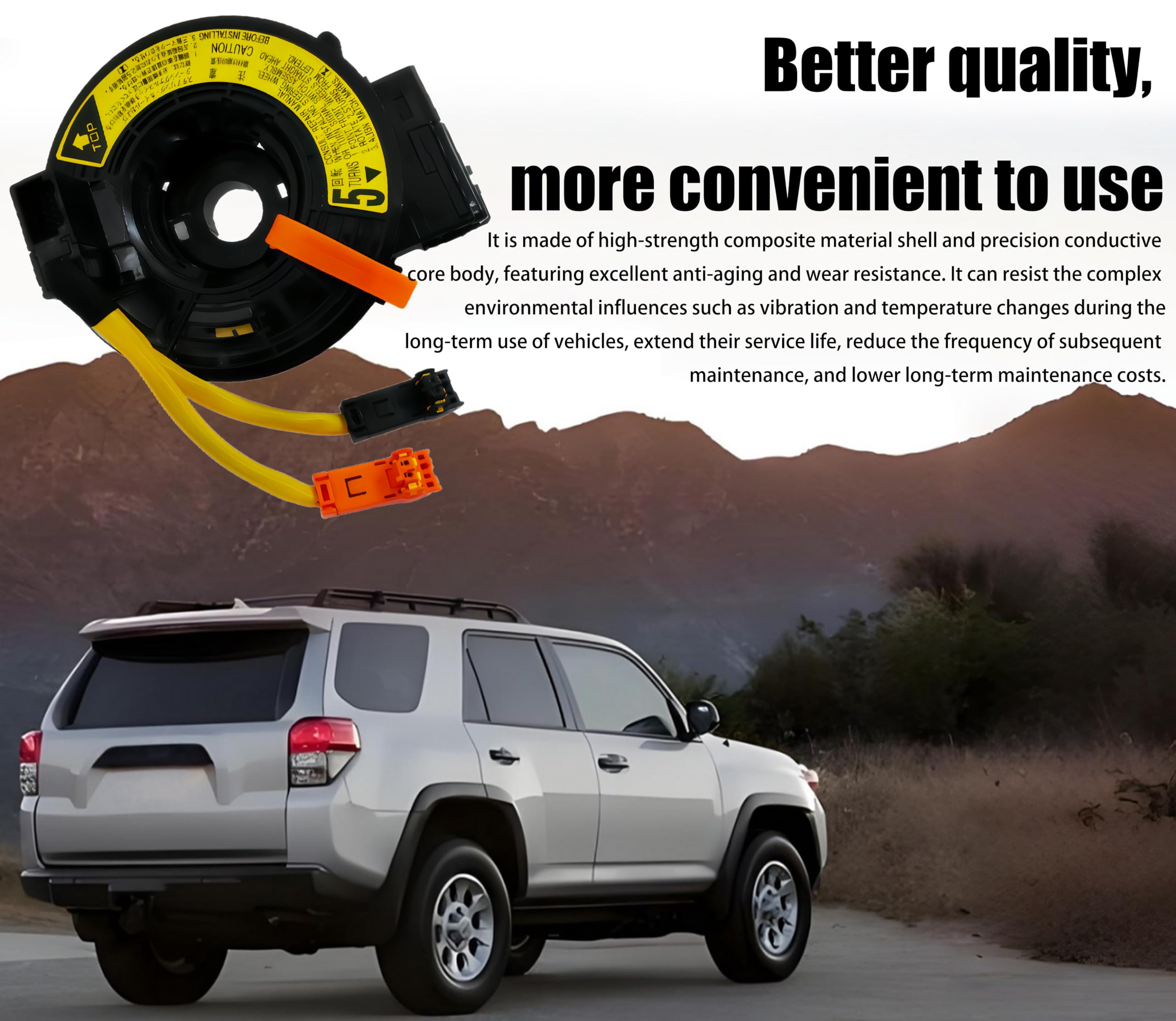 84306-60080 Wire Spring Wire Compatible with Toyota 4Runner, Prado, Land Cruiser, Tundra, Solara, FJ Cruiser, Lexus ES300 ES330 GX470 LX470