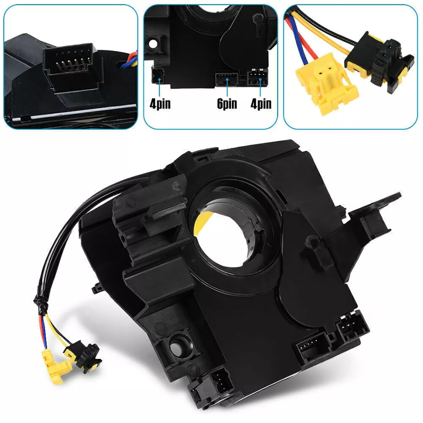 5156106AD 05156106AF Replace Parts Clock-SpringOEM 5156106AF with Angle Sensor for Jeep Wrangler JK 2007-2018,for Chrysler 200 and Fit Dodge