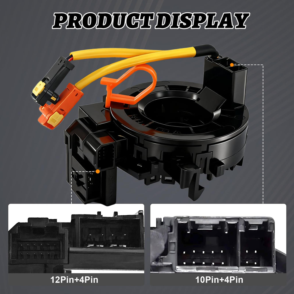 Replacement Steering Wheel Wire Harness for Toyota Camry Corolla, RAV4, Tacoma Tundra Prius Sienna 4Runner Highlander Avalon Yaris Sequoia Matrix Prado 84306-48030 84306-0E010 84306-06140