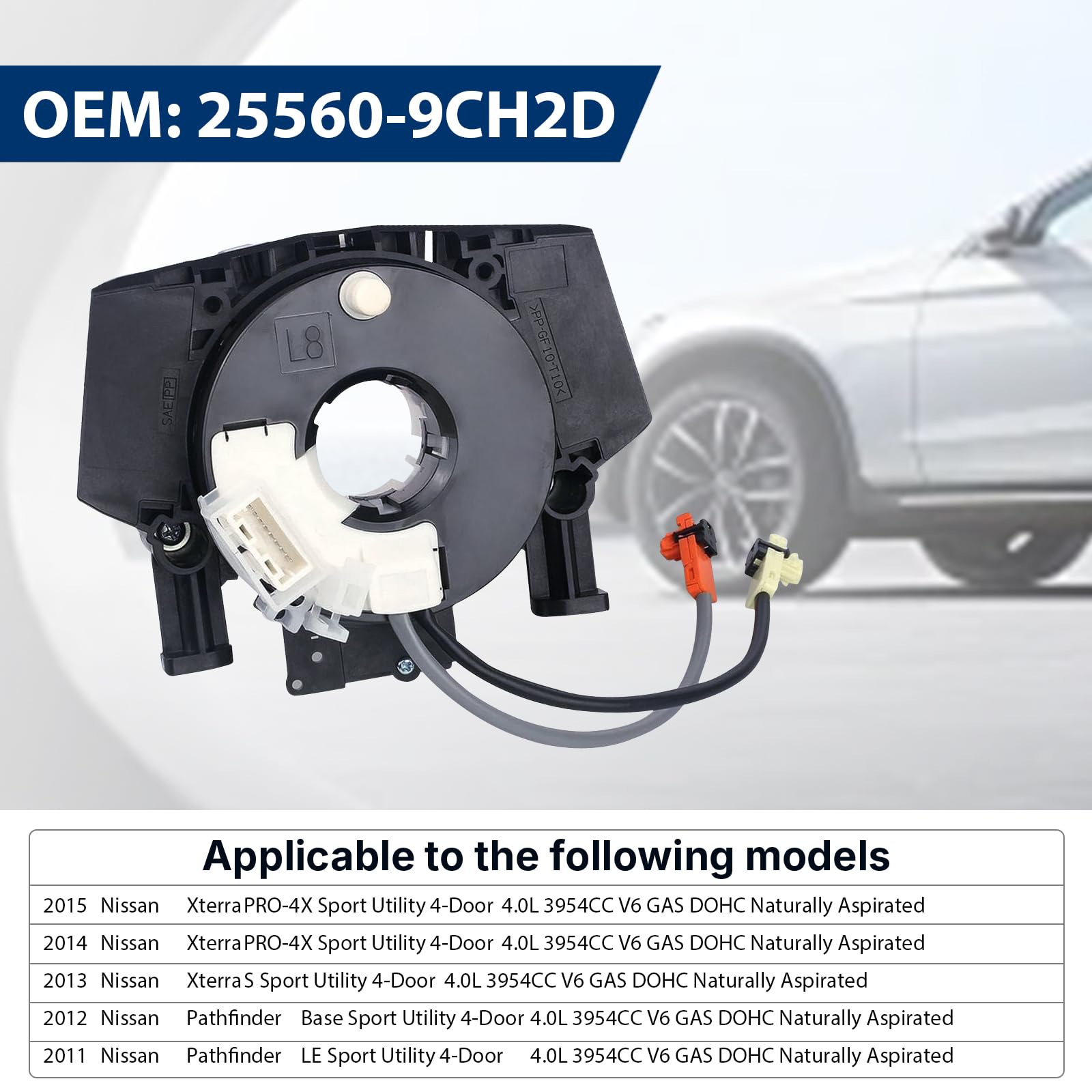 Clcok-Spring 25560-9CH2D for Nissan Titan Versa Murano Rogue Sentra Frontier 350Z 370Z for Toyota RAV4 Highlander