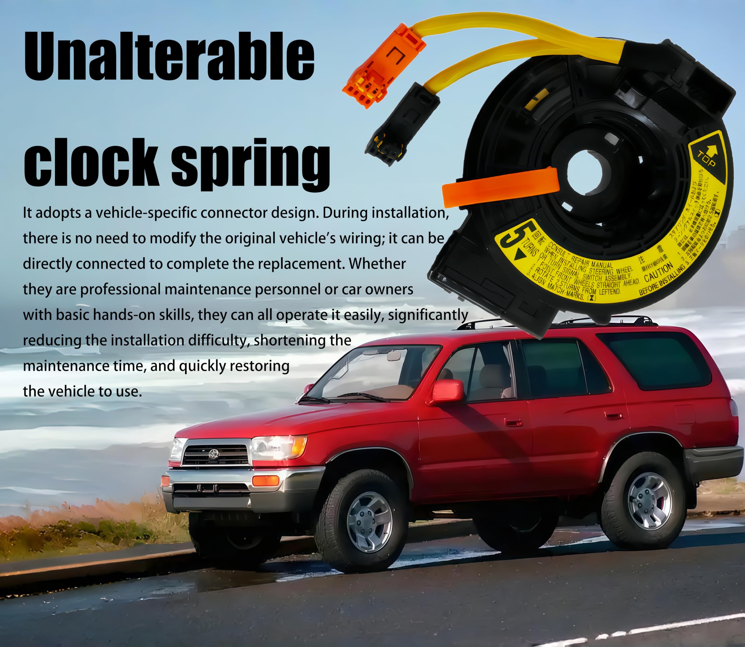 84306-60080 Wire Spring Wire Compatible with Toyota 4Runner, Prado, Land Cruiser, Tundra, Solara, FJ Cruiser, Lexus ES300 ES330 GX470 LX470