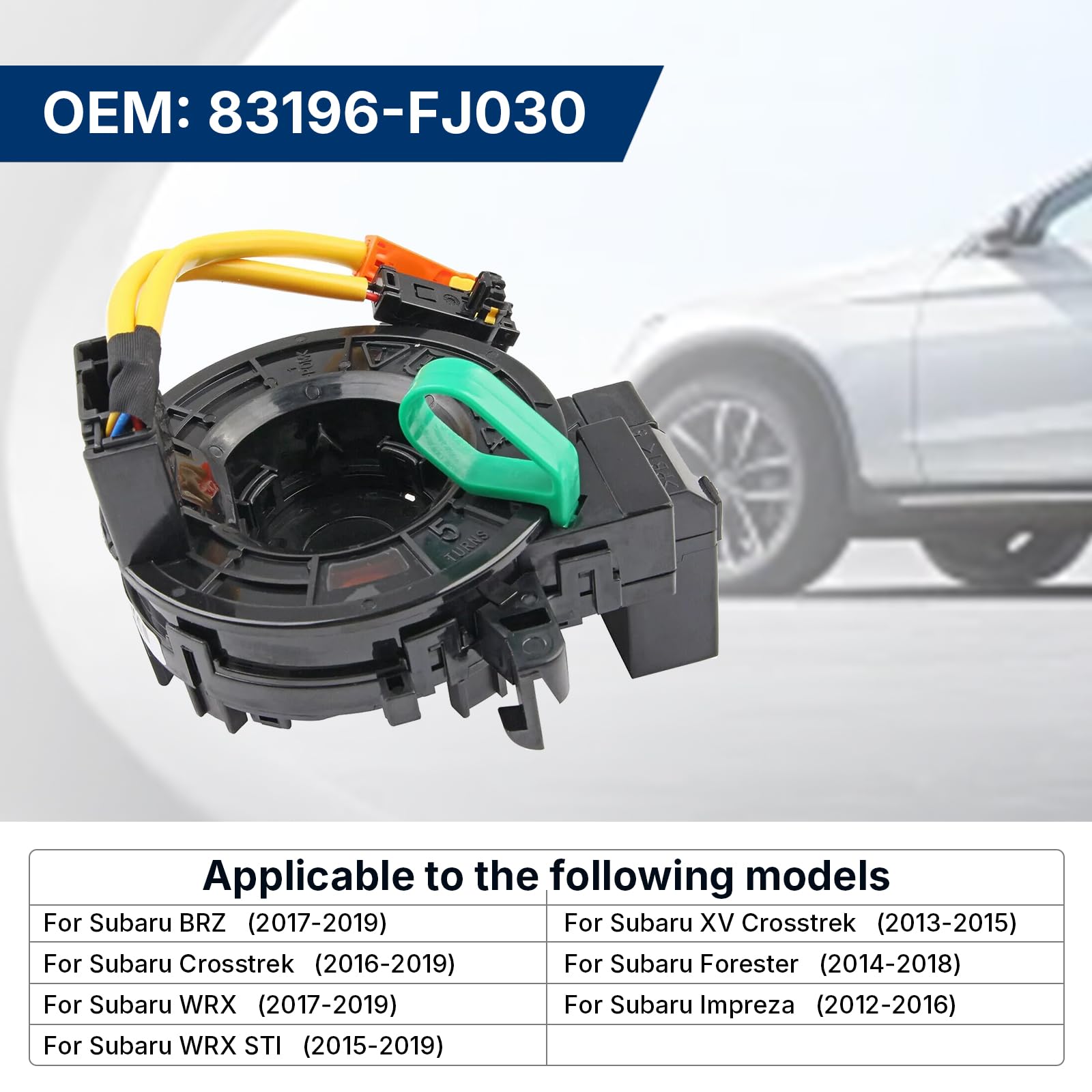 83196-FJ030 Clcok-Spring for Subaru Outback/Legacy 2013-2021, Forester 2014-2018, Crosstrek/Impreza 2013-2021, WRX 2015-2020, Ascent 2019-2021, BRZ 2017-2020