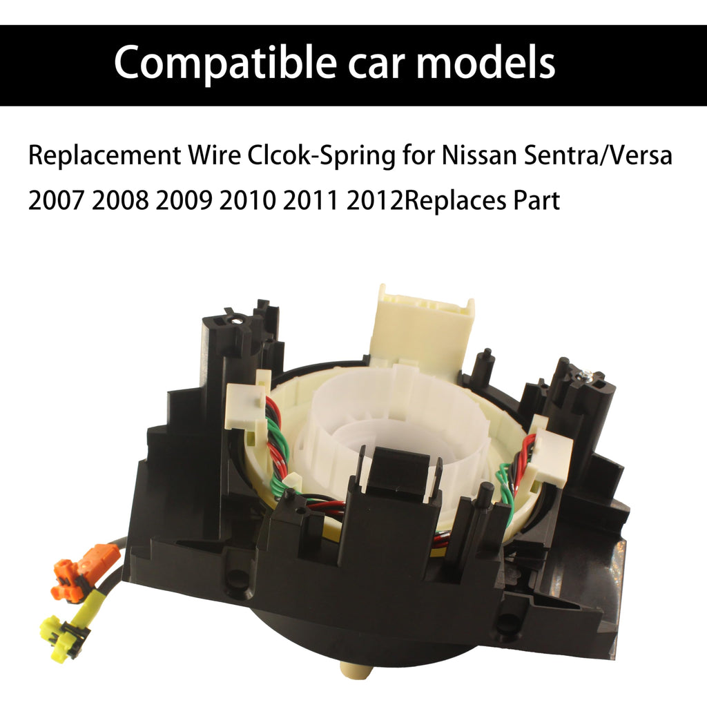 25560-JD003 Single Spiral Cable Without an Angle Sensor for Nissan Sentra/Versa 2007-2012 Replaces Part#25560-JD003 25567-ET025 25567-5X00A 25567-EB60A B5567-CB66A